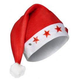 Bonnet de Noël avec étoiles de lumières clignotantes