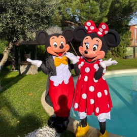 Animation avec les mascottes Mickey et Minnie à Lyon