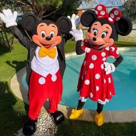 Animation avec les mascottes Mickey et Minnie à Lyon