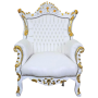 Location trône mariage Lyon canapé blanc et argent divan sofa méridienne banquette coin des mariés