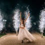 Jet de scène intérieur - artifice d'intérieur - fontaine de feu étincelant - Artifices pour mariage
